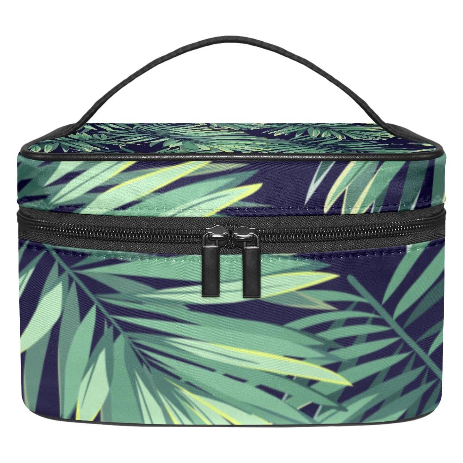 Tropical Plant Cosmetic Bag - Travel Toiletry Organizer for Makeup & Storage