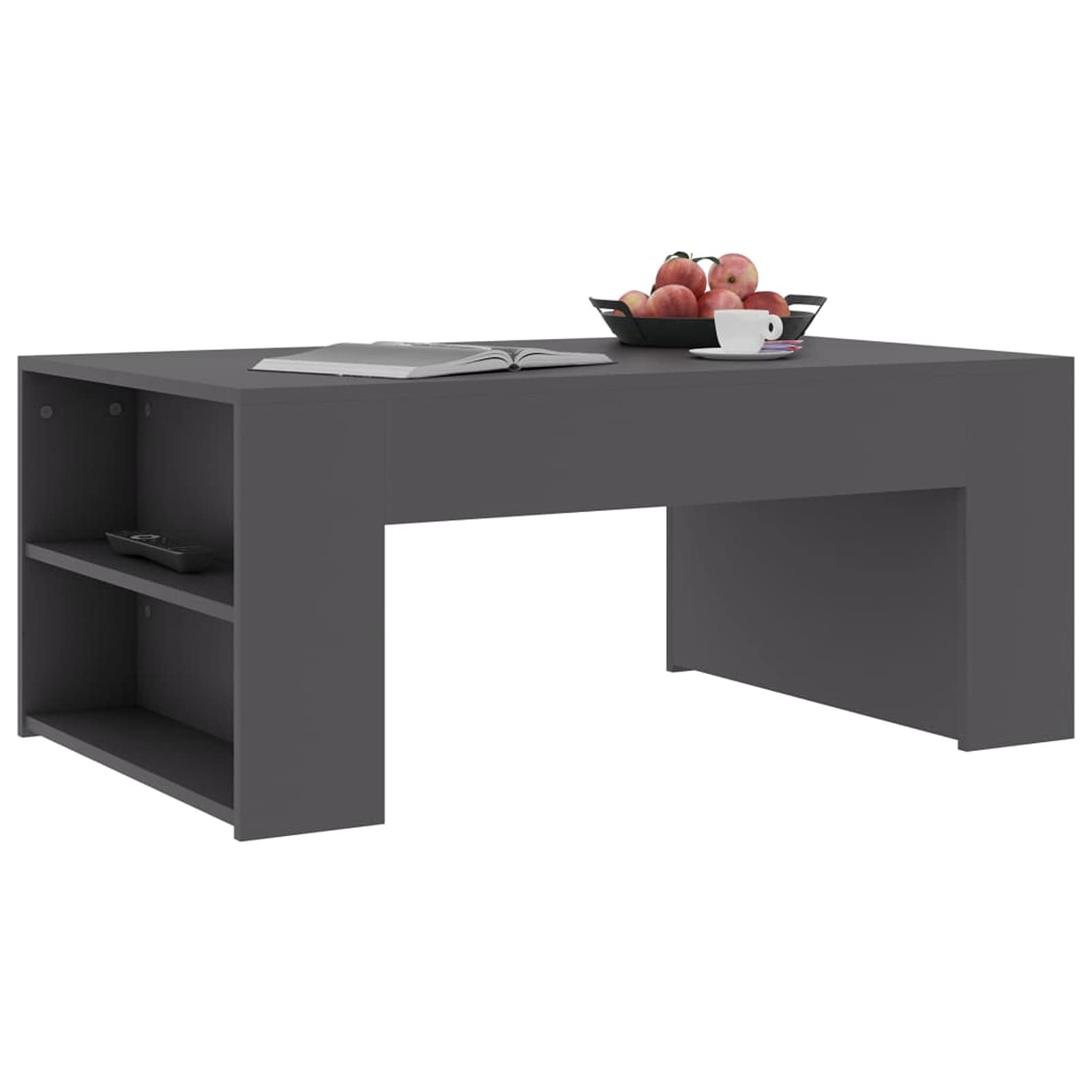 Modern Gray Coffee Table for Living Room - 39.4