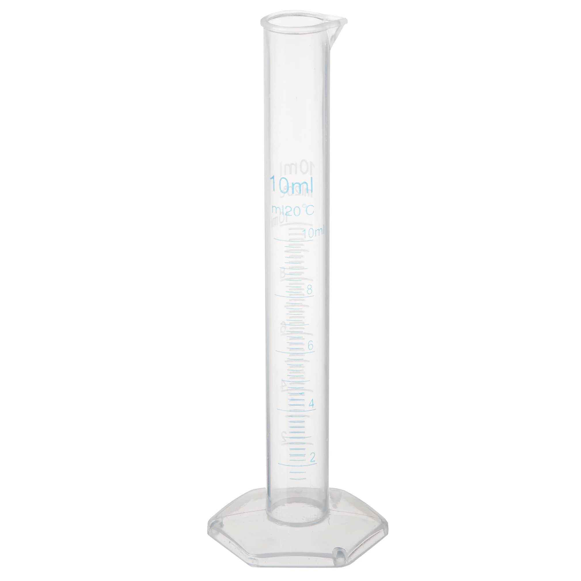 High-Quality Plastic Graduated Cylinder Set - Durable Polypropylene Lab Equipment for Industrial & Academic Use - 10mL, 4-Pack - Ideal for Science Research & Chemistry Classroom Experiments