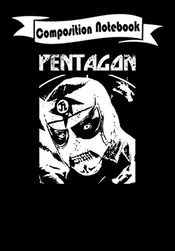 Pentagon Lucha Underground Composition Notebook - 6 x 9 Inch 100 Page Blank Lined Journal for School, Work & Creative Writing | Durable Paperback Notebook for Students, Office & Note Taking