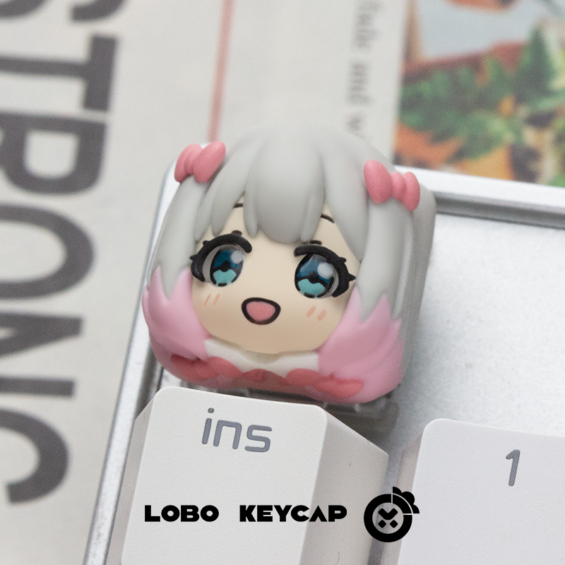 Custom Anime Keycaps - Izumi Sagiri Themed Multi-Colored Resin Artisan Keycaps for Mechanical Keyboards | Personalized Gaming & Typing Accessories | Perfect for Anime Fans & Keyboard Enthusiasts