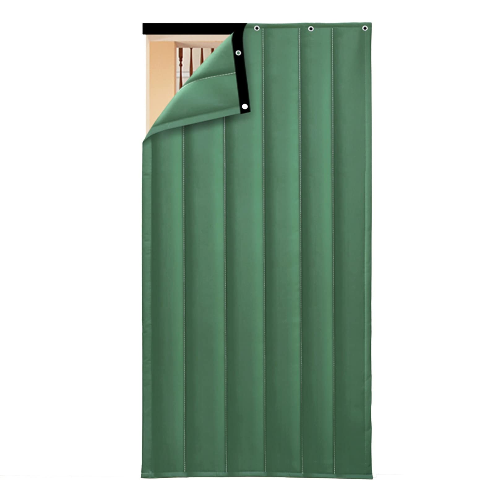 Soundproof Curtains for Door & Window - Blackout Noise Cancelling Thermal Insulated Drapes | Thick Cotton Door Panels & Windproof Waterproof Blanket for Home, Bedroom, Office | Easy to Install for Privacy, Noise Reduction & Temperature Control