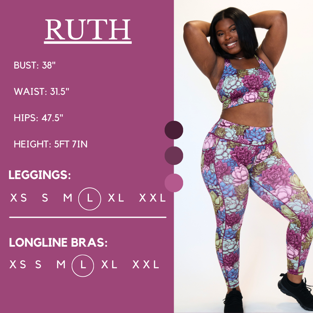 Succa For Plants Leggings - Women's Floral Yoga Pants for Workouts, Lounge & Casual Wear | Perfect for Gym, Running, Travel & Everyday Comfort