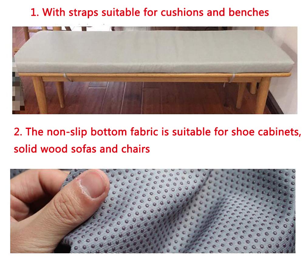 Non-Slip Rectangle Bench Cushion - Waterproof Outdoor Furniture Cushion for Garden, Patio, Lawn Bench or Swing - Perfect for Relaxing in Your Backyard or Poolside