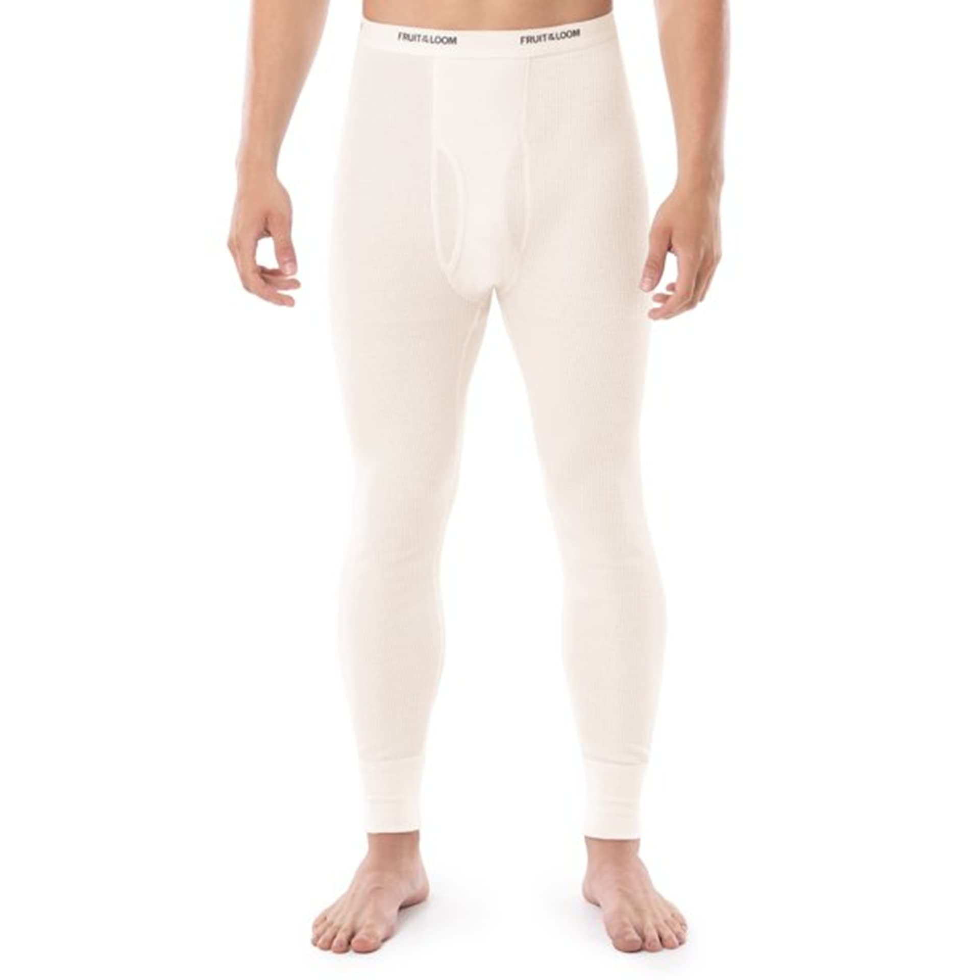 Fruit of the Loom Men's Classic Midweight Waffle Thermal Underwear Pants - Warm Winter Base Layer for Outdoor Activities & Cold Weather Comfort