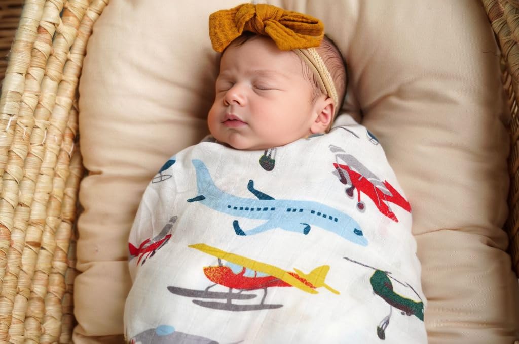 CHUNGEL Premium Muslin Swaddle Blankets for Newborns - Soft 47
