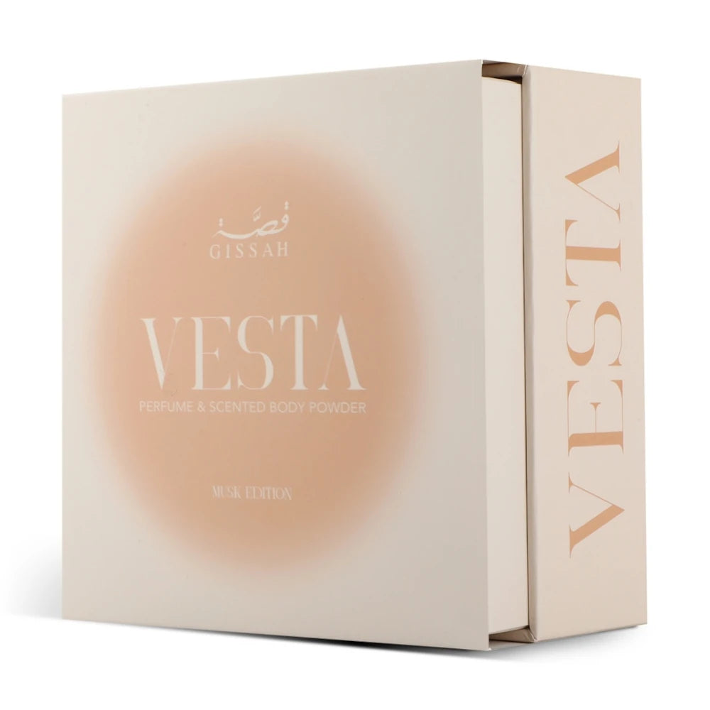 Vesta Perfume & Scented Body Powder for Women - Long Lasting Fragrance Talcum Powder for Daily Use, Travel & Special Occasions