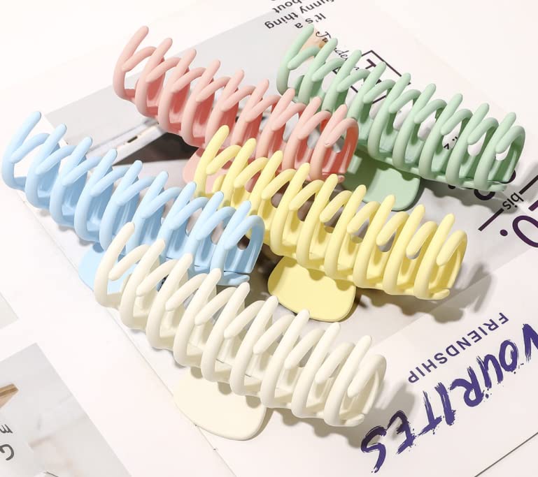UltraStylist Macaron Acrylic Hair Claw Clips for Women - Medium Size Hair Clips for Thick Hair - Non-Slip Hair Accessories for Ponytail, Bun & Updo Hairstyles