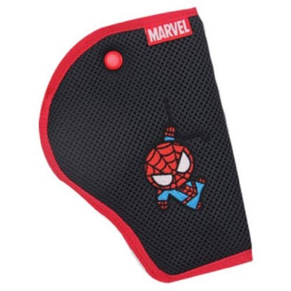 Spider-Man Black Kids Car Seat Belt Cover - Soft Marble Hero Safety Protector for Toddlers & Infants - Perfect for Cars, Strollers, and Travel Accessories