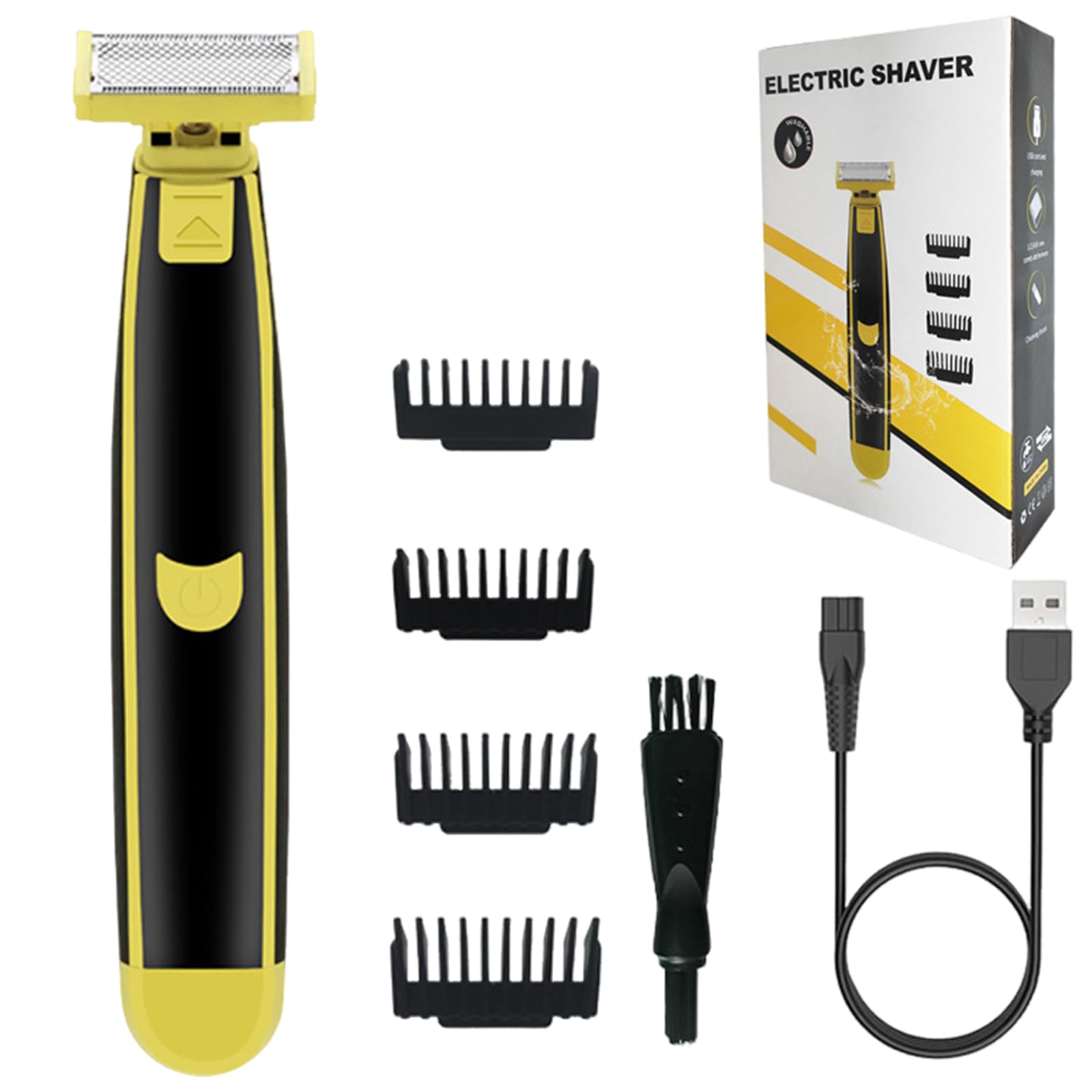 Electric Shaver for Women & Men - Wet & Dry Waterproof Beard Trimmer with Rotatable Head, USB Rechargeable 600mAh - Full Body & Facial Hair Removal for Legs, Arms, Bikini & Underarms - Perfect for Travel, Gym & Shower Use