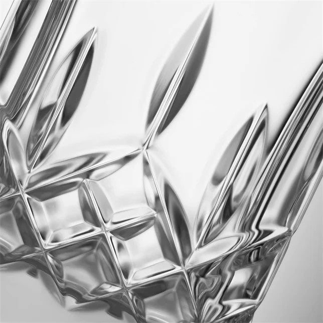 Premium Lismore Square Crystal Decanter Set - Elegant Glass Whiskey Decanter with Stopper for Bourbon, Scotch & Wine - Perfect for Home Bar, Gifts & Entertaining