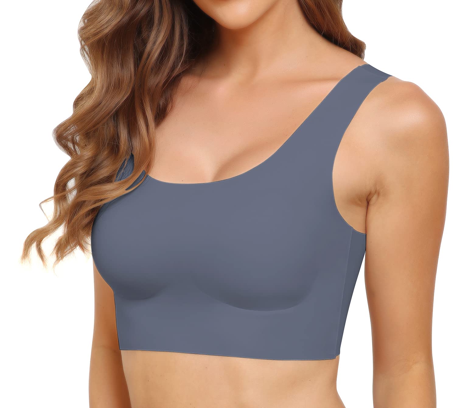 Pafnny Seamless Wireless Bralette for Women - Comfortable Removable Padded Bras for Everyday Wear, Yoga & Lounge
