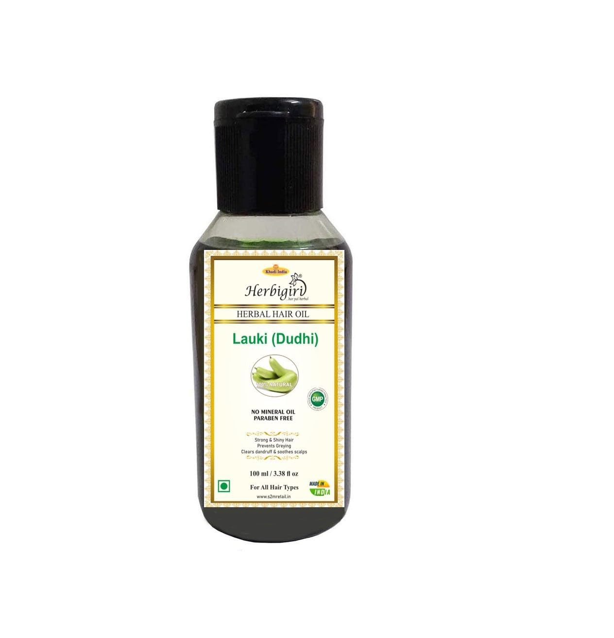 Herbigiri Herbal Lauki Oil for Hair Growth & Scalp Care - 100ml Bottle | Natural Hair Treatment for Thicker, Longer Hair | Perfect for Daily Hair Care & Massage