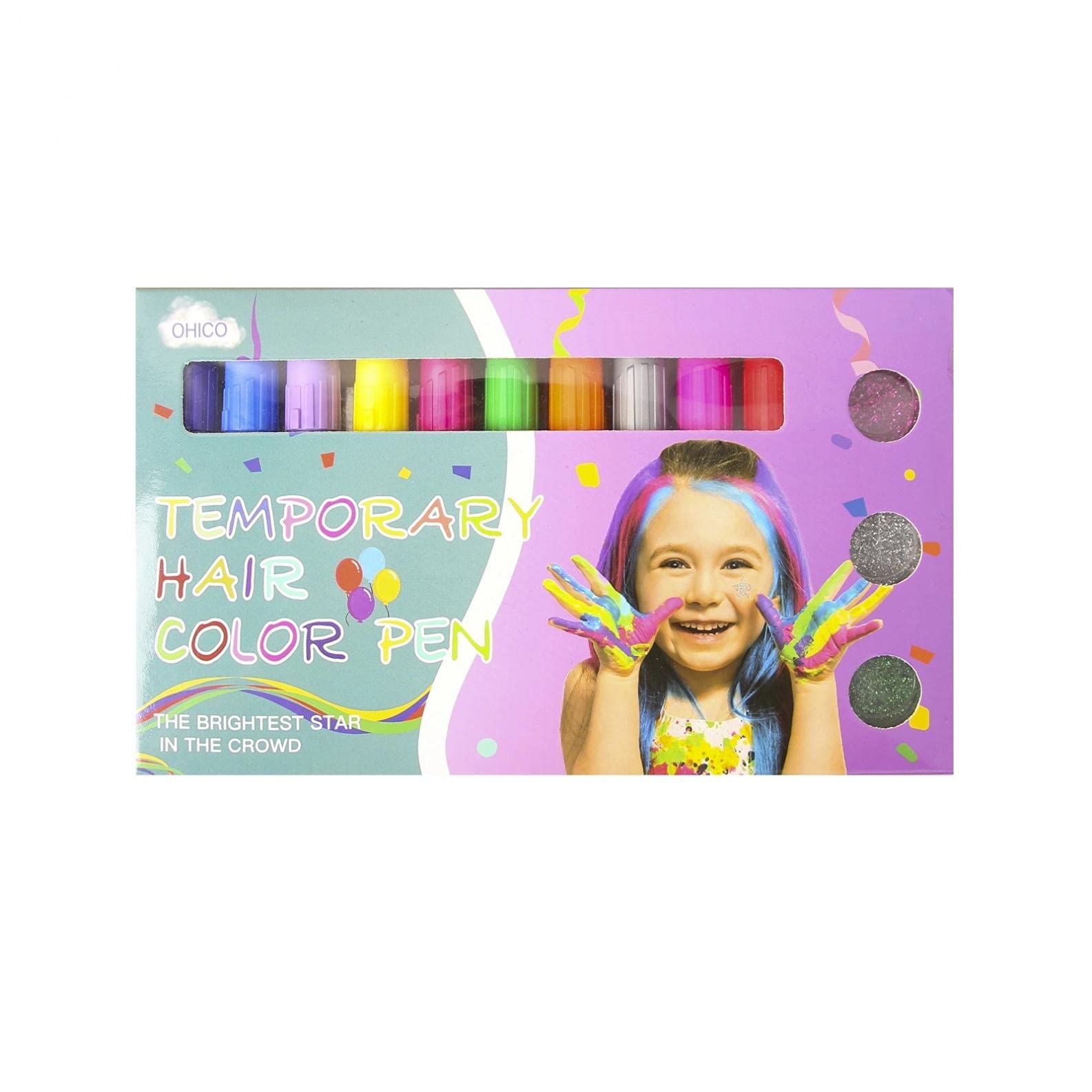 YEUCI Washable Hair Chalk for Kids & Teens - Temporary Hair Dye Pencils for Girls & Boys, Non-Toxic & Easy to Apply | Perfect for Parties, Halloween Costumes & Creative Play