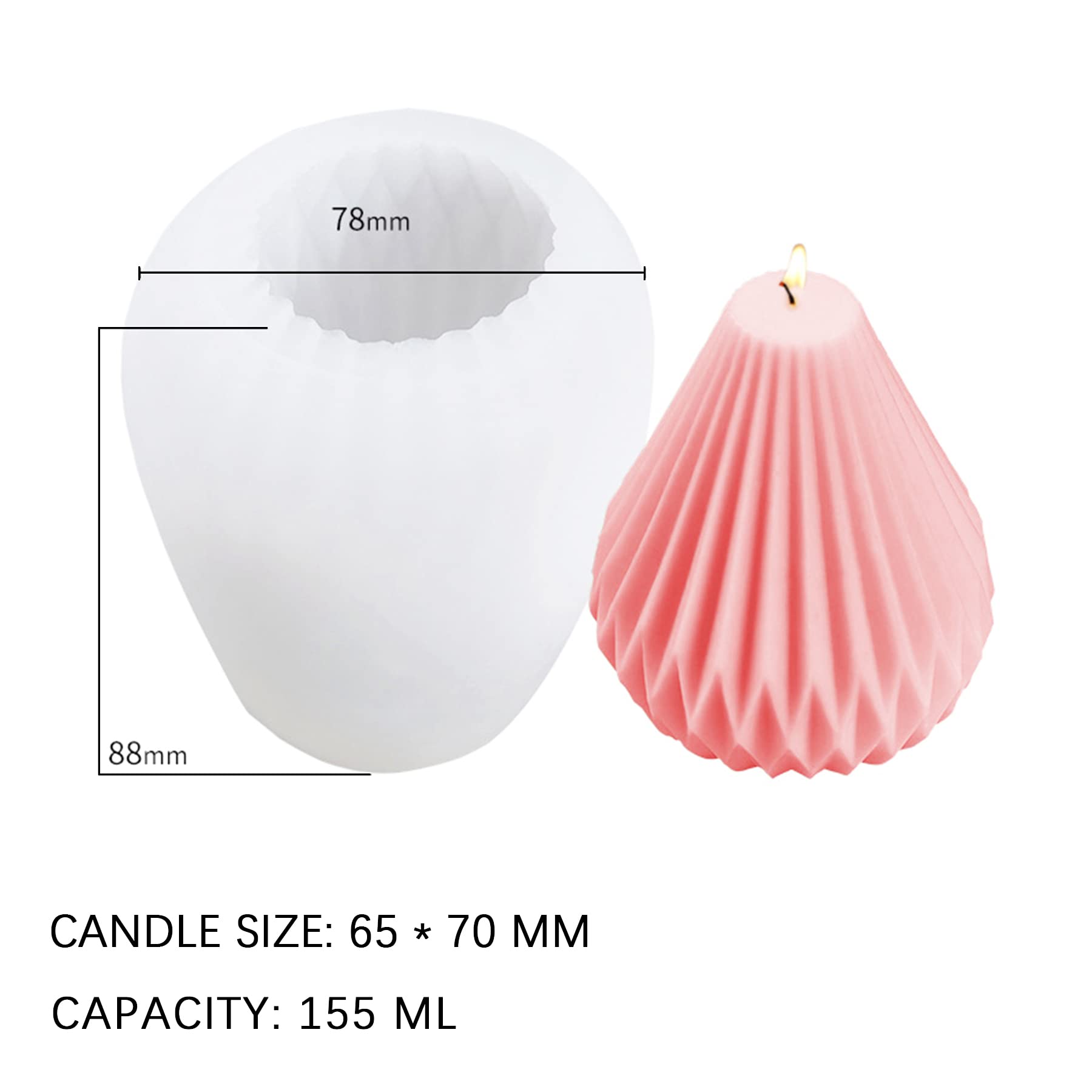 Pear-Shaped Silicone Candle Mold for Aromatherapy Candles, Wax Making, Resin Casting & DIY Crafts – Perfect for Homemade Gifts, Wedding Decor & Relaxation Candles