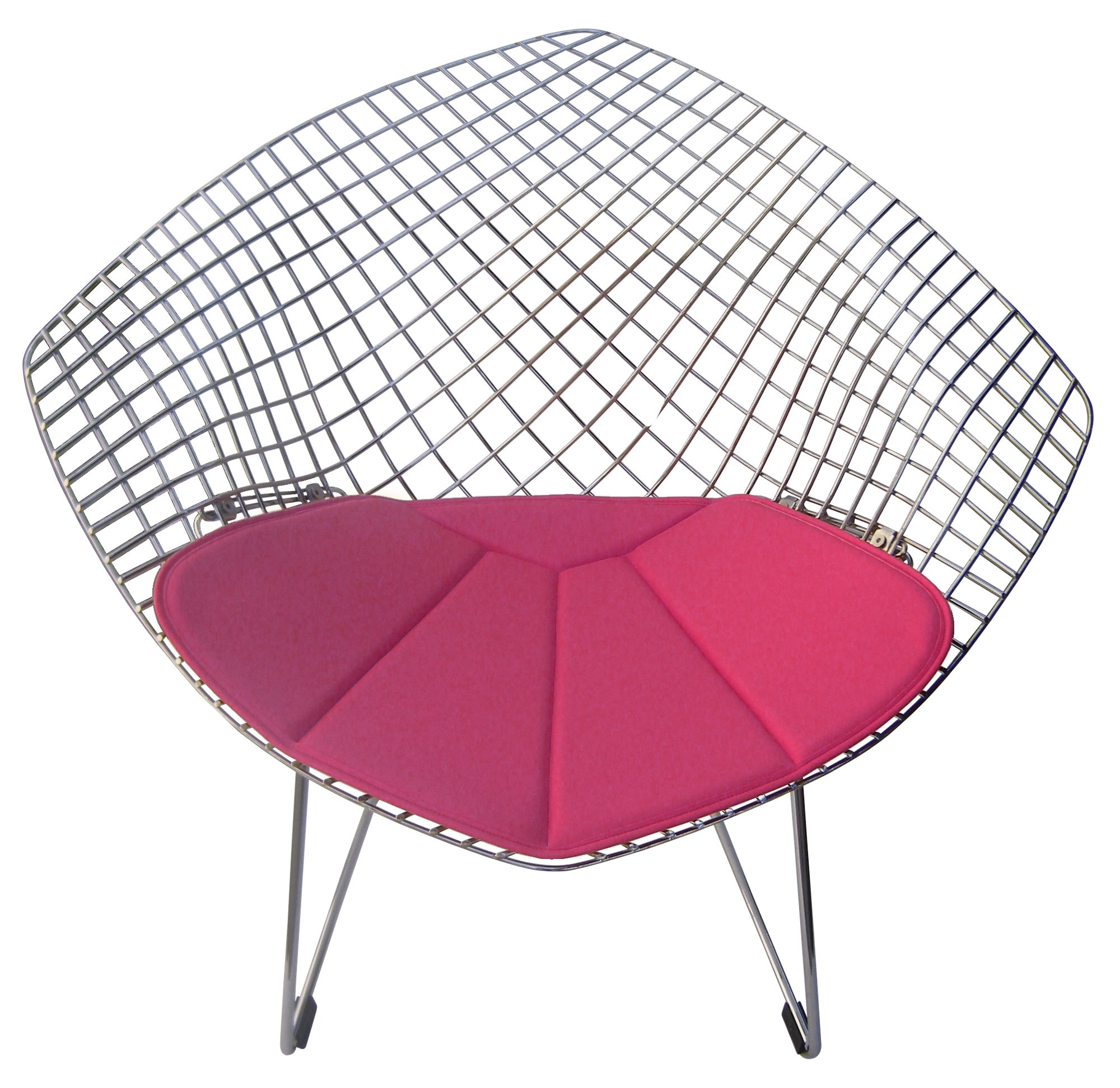 Bertoia Diamond Chair Cushion - Flamingo Pink, High-Quality Replacement Seat Pad for Modern Furniture, Perfect for Indoor and Outdoor Use in Living Rooms, Patios, and Offices