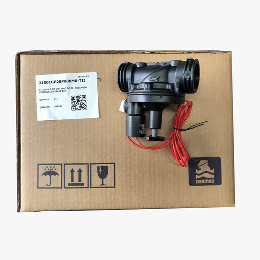 Bermad D100 25mm Solenoid Valve for Mains/Bore Water with Flow Control - Box of 24 - Ideal for Irrigation Systems, Water Treatment & Industrial Applications