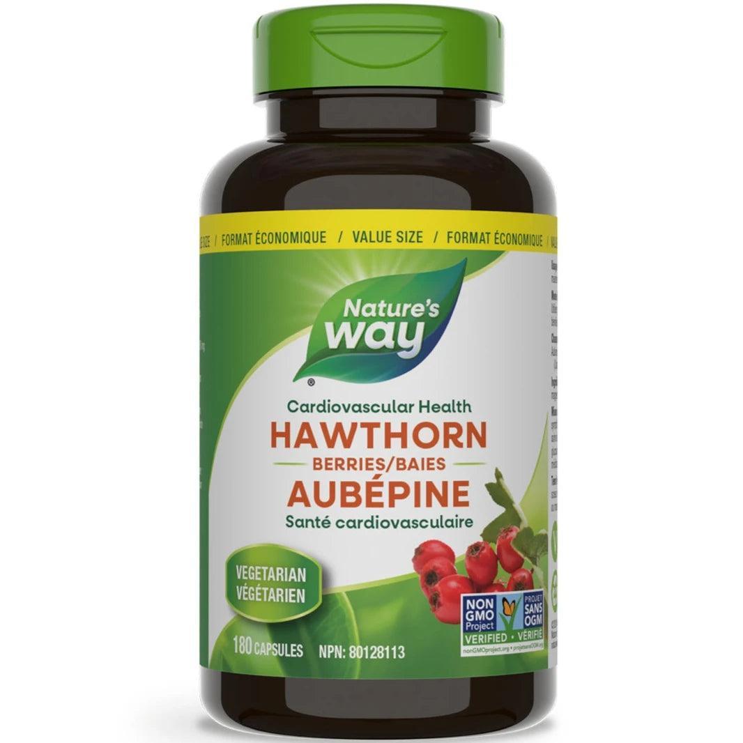 Nature's Way Hawthorn Berries 180 Capsules - Supports Heart Health & Circulation - Herbal Supplement for Cardiovascular Wellness - Perfect for Daily Use & Natural Heart Care