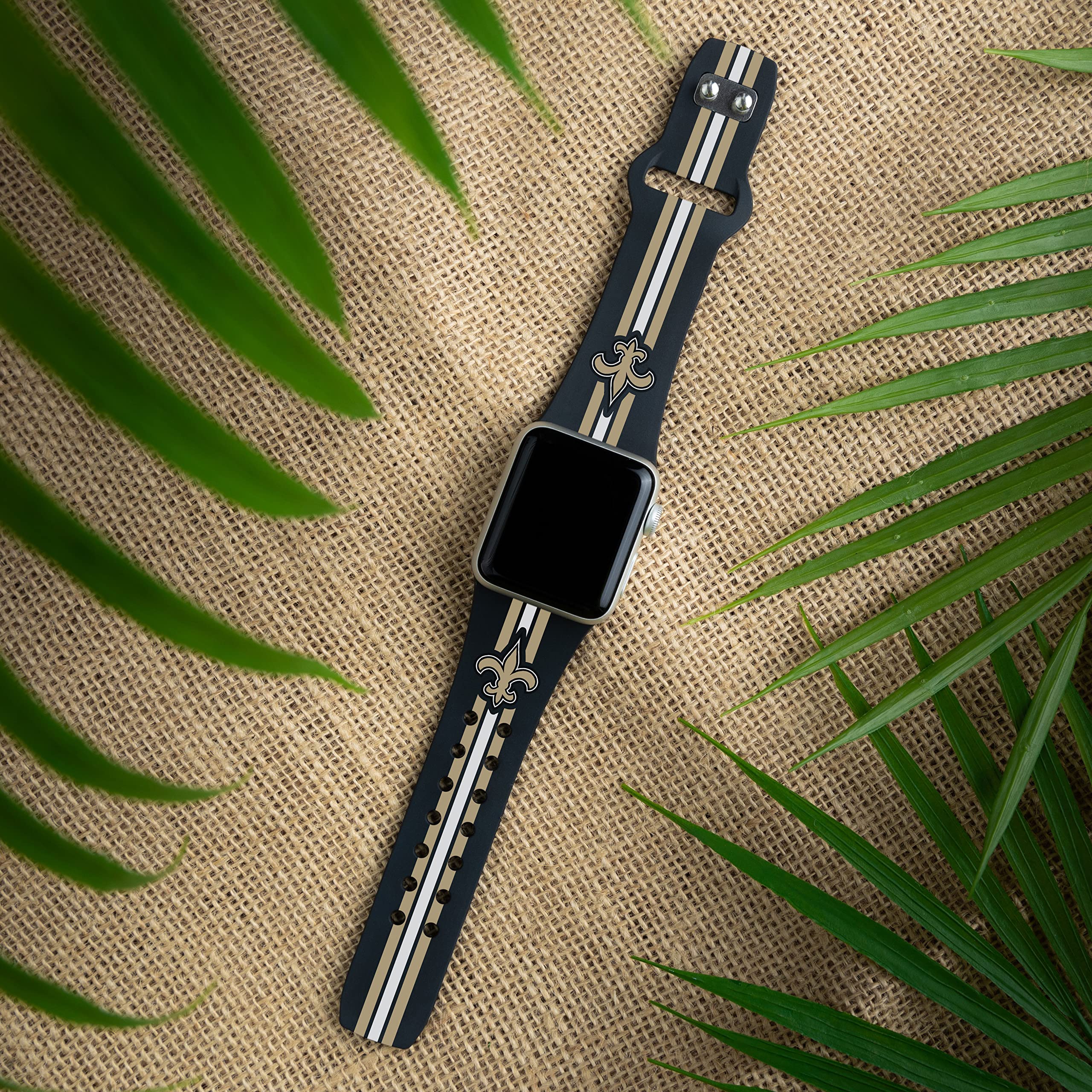 New Orleans Saints HD Apple Watch Band - Compatible with All Apple Watch Models - Perfect for Game Day, Sports Fans & Team Spirit Accessories