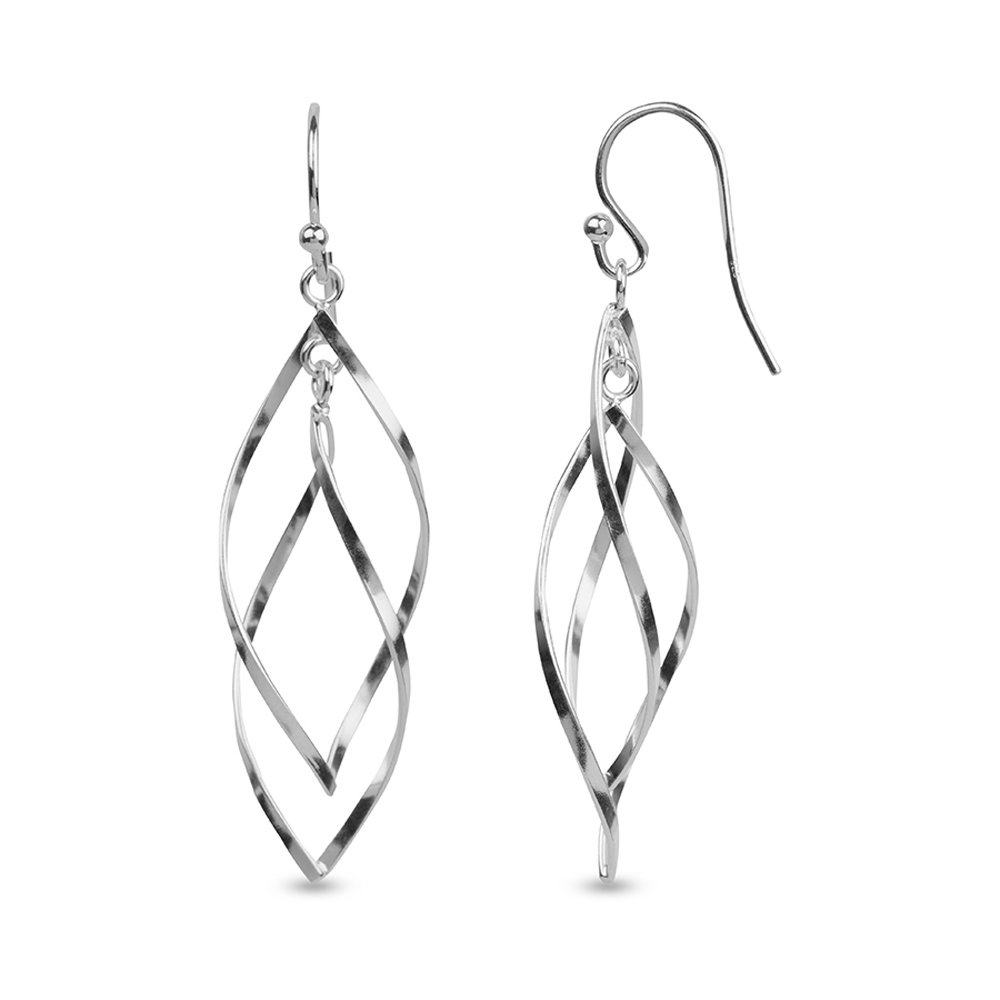LeCalla 925 Sterling Silver Drop Earrings for Women | Lightweight Classic Linear Tear Drop Dangle Earrings | Hypoallergenic Silver Dangly Jewelry | Perfect for Weddings, Parties & Everyday Wear