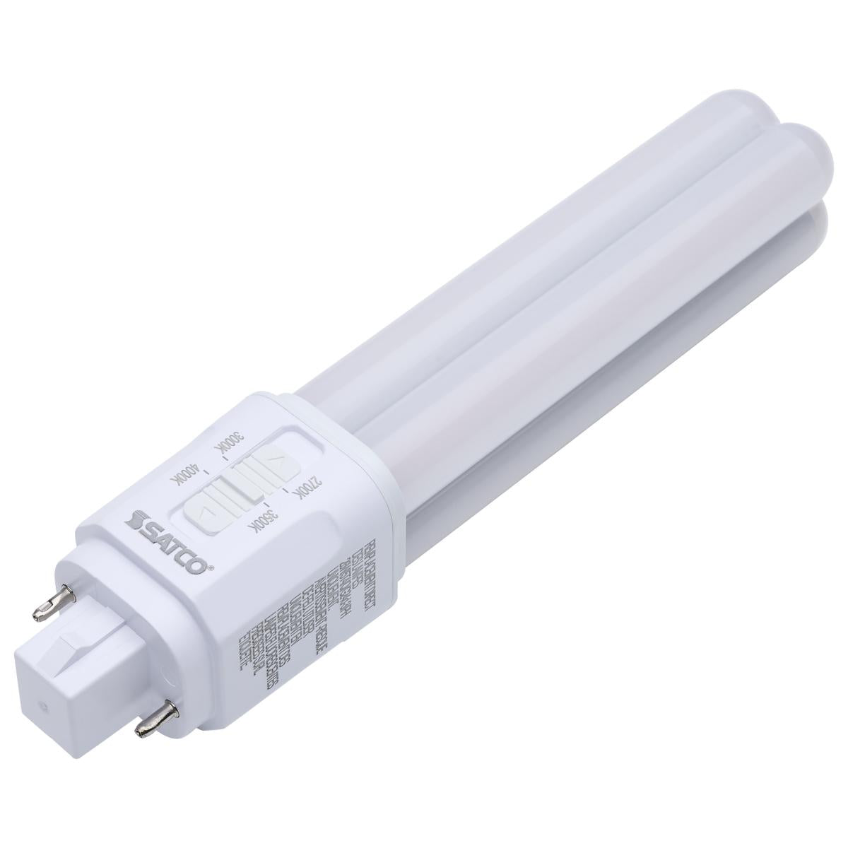 2 Pin PL LED Lamp - 9W, 1200 Lumens, Ballast Bypass, 2700K|3000K|3500K|4000K Color Temperature, G24d Base - Energy Saving Replacement for Fluorescent Lights in Kitchens, Garages & Offices