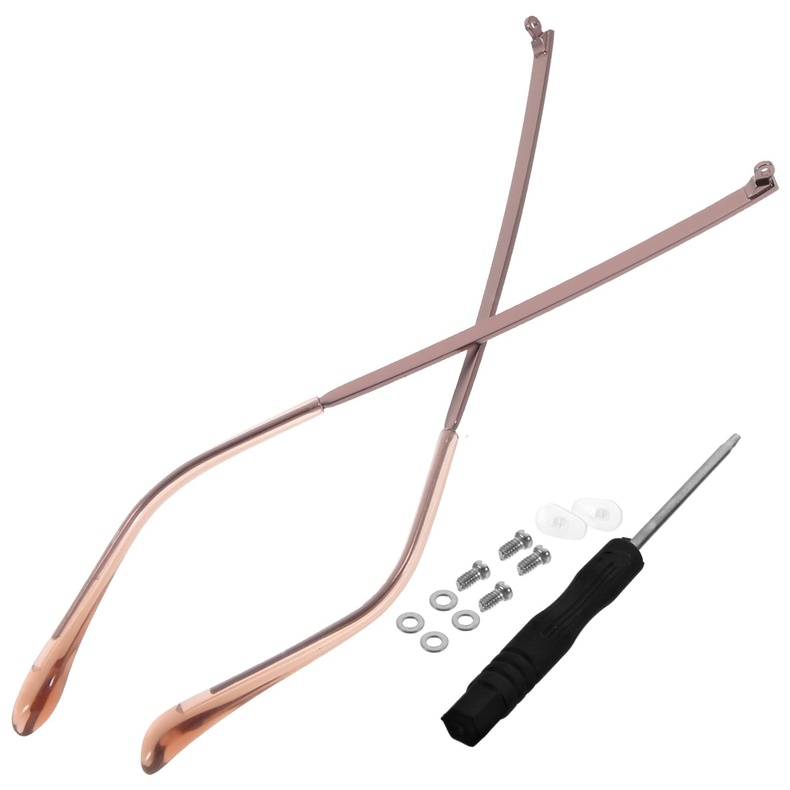 HOMSFOU 1 Pair Metal Glasses Replacement Arms - Durable Eyeglass Temple Legs for Men & Women - Perfect for Repairing Broken Frames at Home or Office