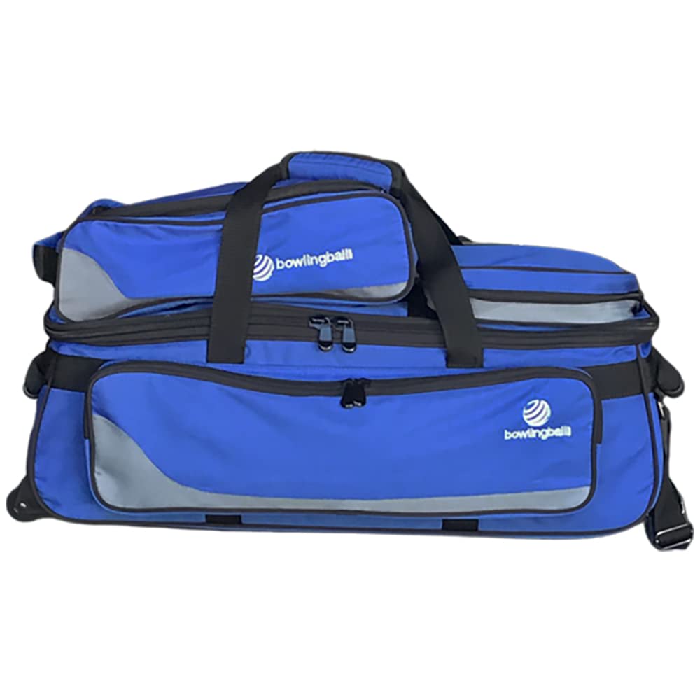 Pyramid Path Triple Tote Roller Plus Bowling Bag with Detachable Shoe Compartment (Fits US Men's Size 15) - Lightweight Travel Luggage with Accessory Pockets | Perfect for Gym, Bowling, Business Trips & Weekend Getaways