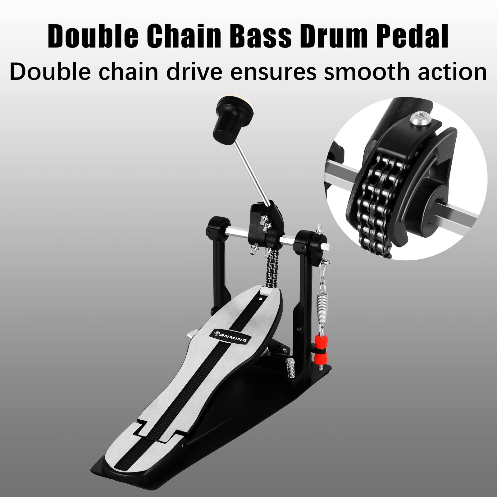 RANMING Silent Drum Practice Pad Set with Stand Kit - 14