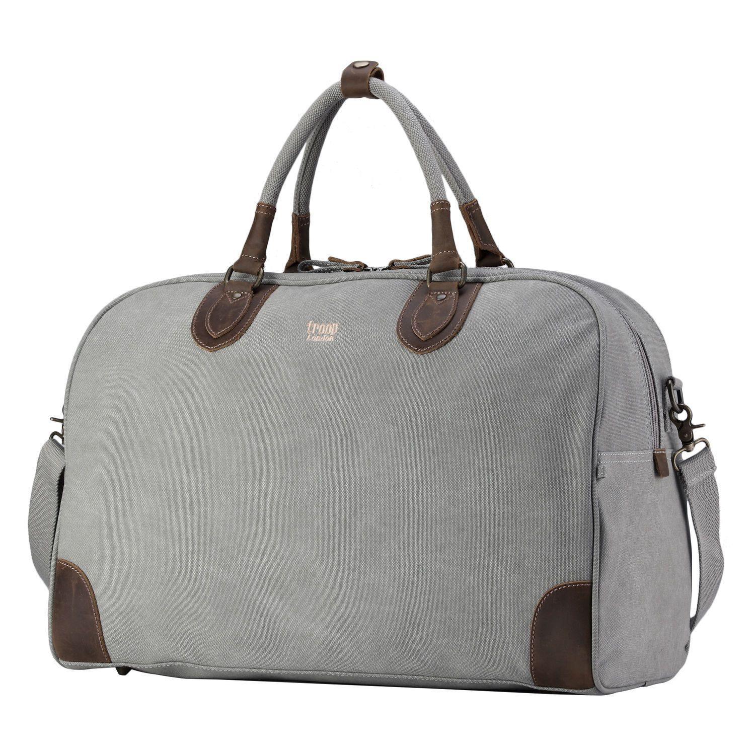 TRP0263 Troop London Classic Canvas Holdall - Large Durable Travel Duffel Bag for Gym, Weekend Trips & Outdoor Adventures