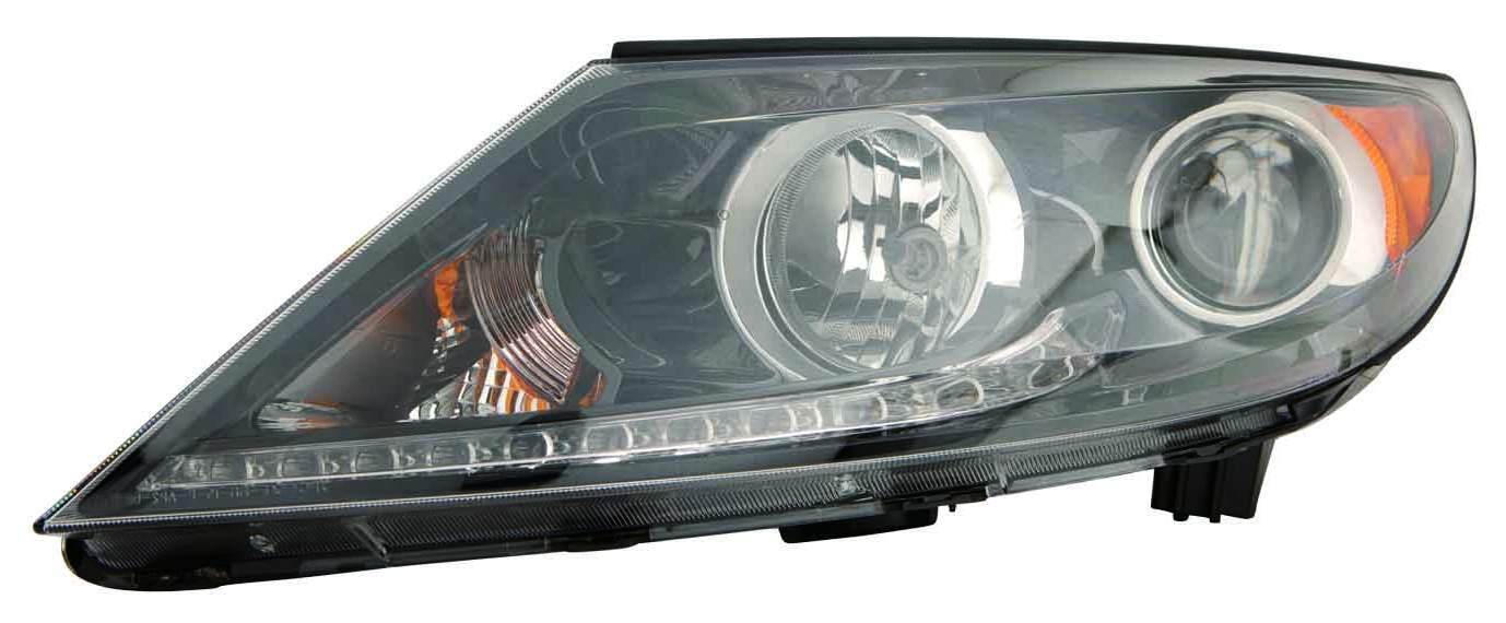 Compatible with Kia Sportage Headlight Lamp 2011-2012 LED Driver Left Side - Replacement Headlight Assembly for Improved Night Driving Safety