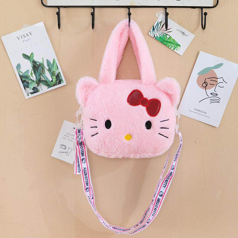 Soft Plush Doll Shoulder Tote Bag - Cute Animal Backpack for Women & Girls, Perfect for School, Travel, and Everyday Use (Style 712452689102)