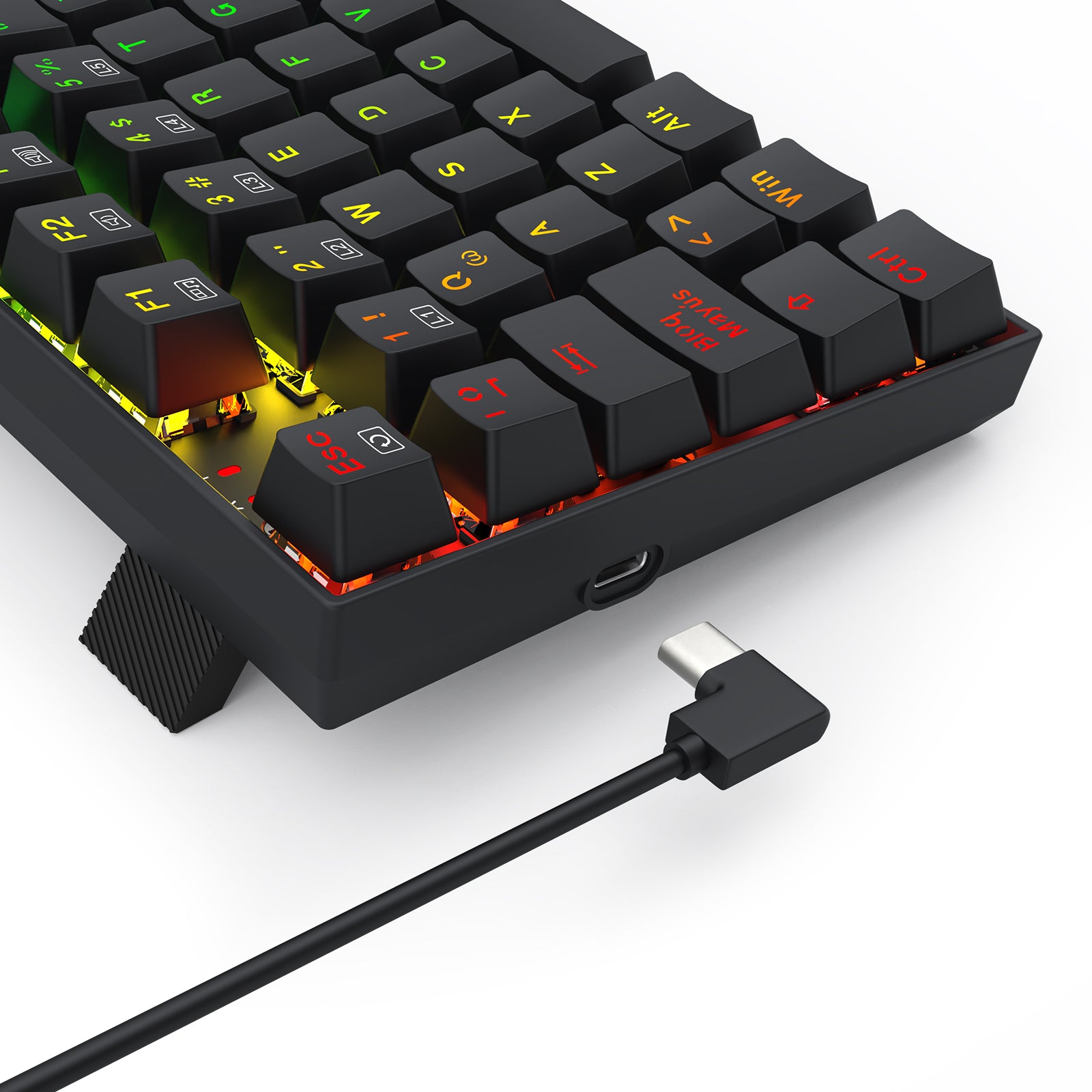 Redragon ZIGGS K669 RGB Gaming Keyboard with Red Switches - Compact 60% Mechanical Keyboard for PC, Mac, PS4, PS5 | Perfect for FPS, MOBA & Typing | Anti-Ghosting & Customizable RGB Backlight