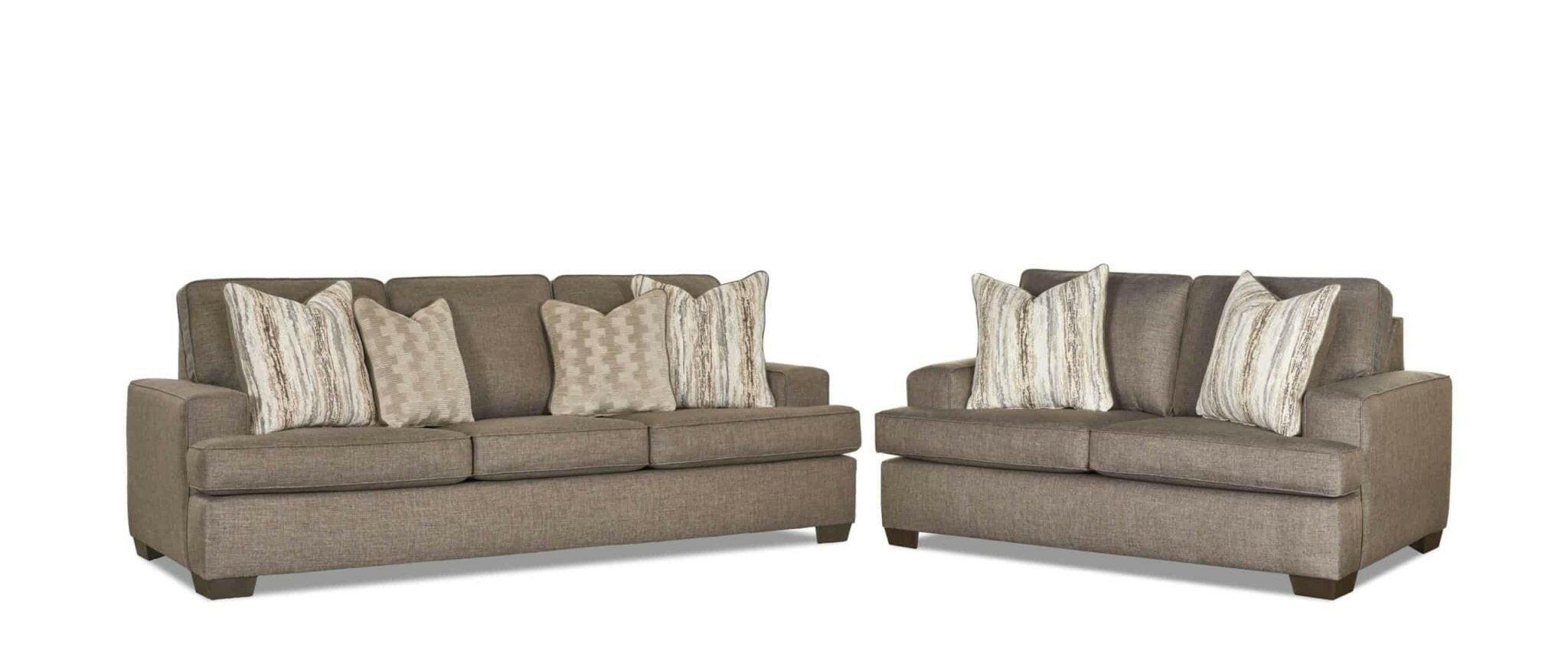 Fairview Sly After Dark Sofa & Loveseat Set 310SLYAFT - Modern 2-Piece Living Room Furniture for Small Spaces, Apartment & Home Theater Seating