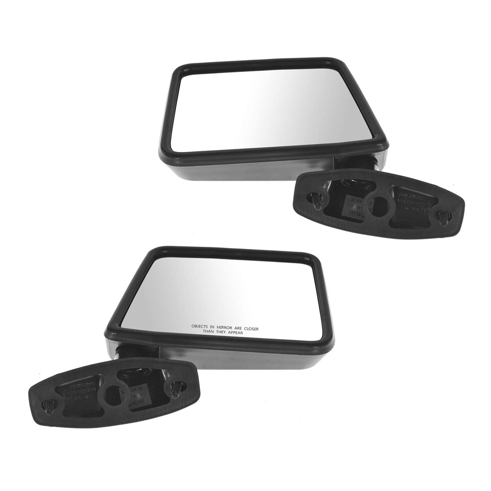 Manual Side View Mirrors Left & Right Pair Set for Ford Explorer, Ranger & Bronco II - Durable Replacement Mirrors for Off-Roading, Towing & Daily Driving