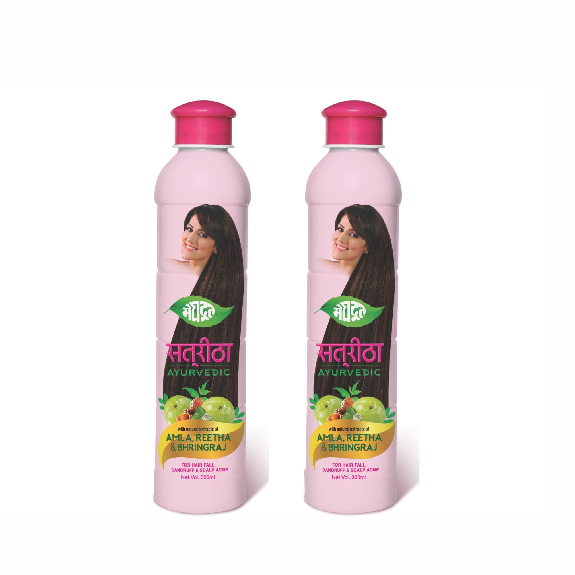 Meghdoot Ayurvedic Shampoo for Hair Fall Control & Scalp Acne - Natural Amla, Reetha & Bhringraj Extracts - Healthy Hair Growth for Men & Women - 300ml (Pack of 2) - Perfect for Daily Use & Sensitive Scalp Care