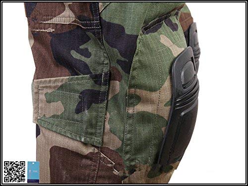 Men's Tactical BDU Pants Gen3 - Paintball, Airsoft & Hunting Combat Pants with Knee Pads (Woodland Camo) - Durable Outdoor Military Pants for Tactical Training, Airsoft Games & Hunting Adventures
