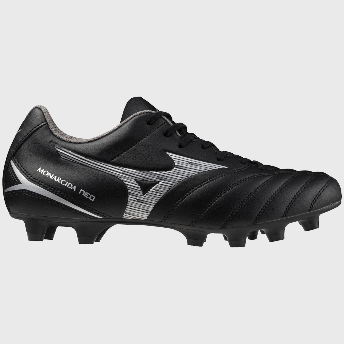 Mizuno Monarcida Neo III Select MD Rugby Cleats - Black/Silver - Lightweight & Durable for Rugby Matches & Training
