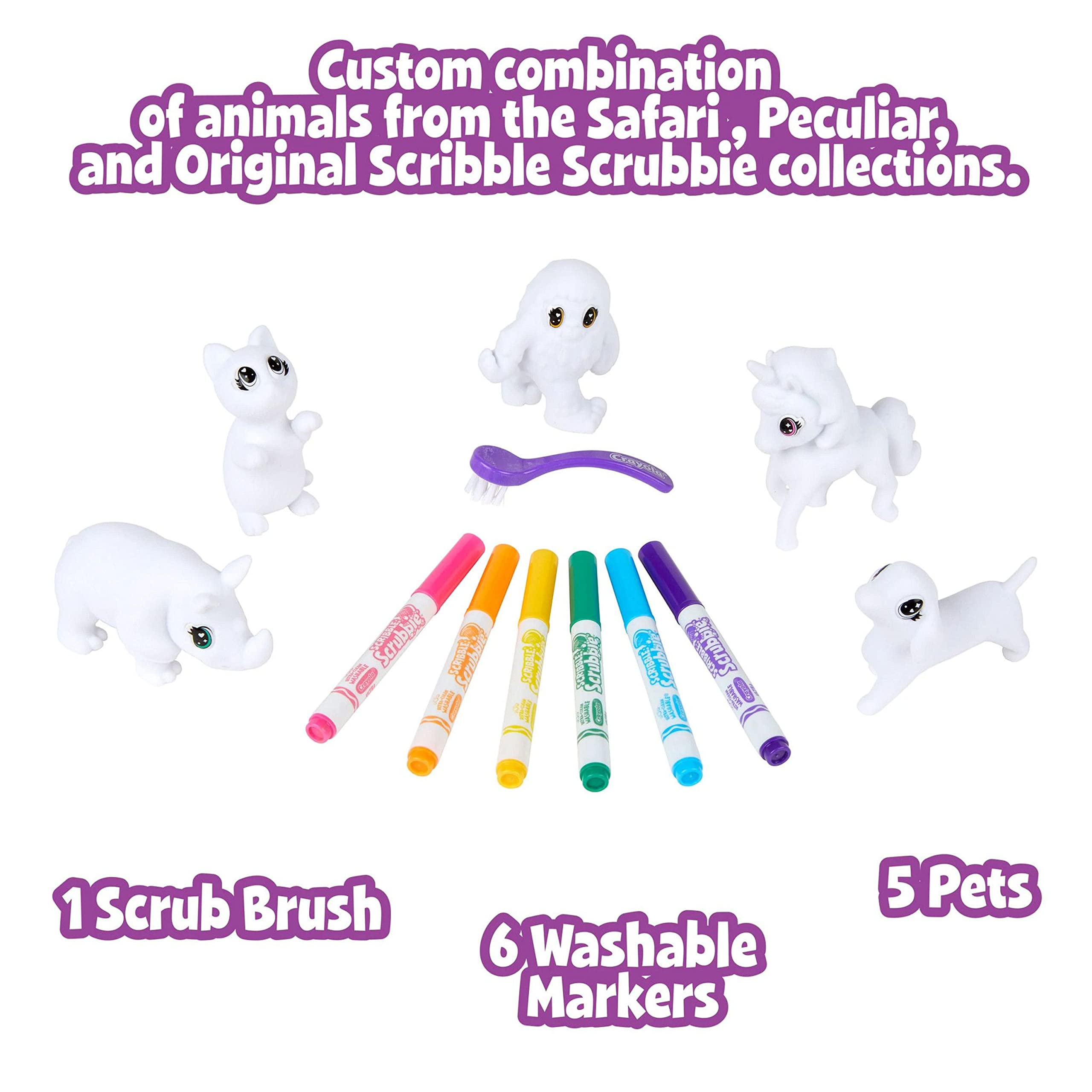 Crayola Scribble Scrubbie Toy Pet Playset - Confetti Party Pack, Washable Coloring Toy for Kids Ages 3-7 | Perfect Birthday Gift & Creative Play for Toddlers & Preschoolers