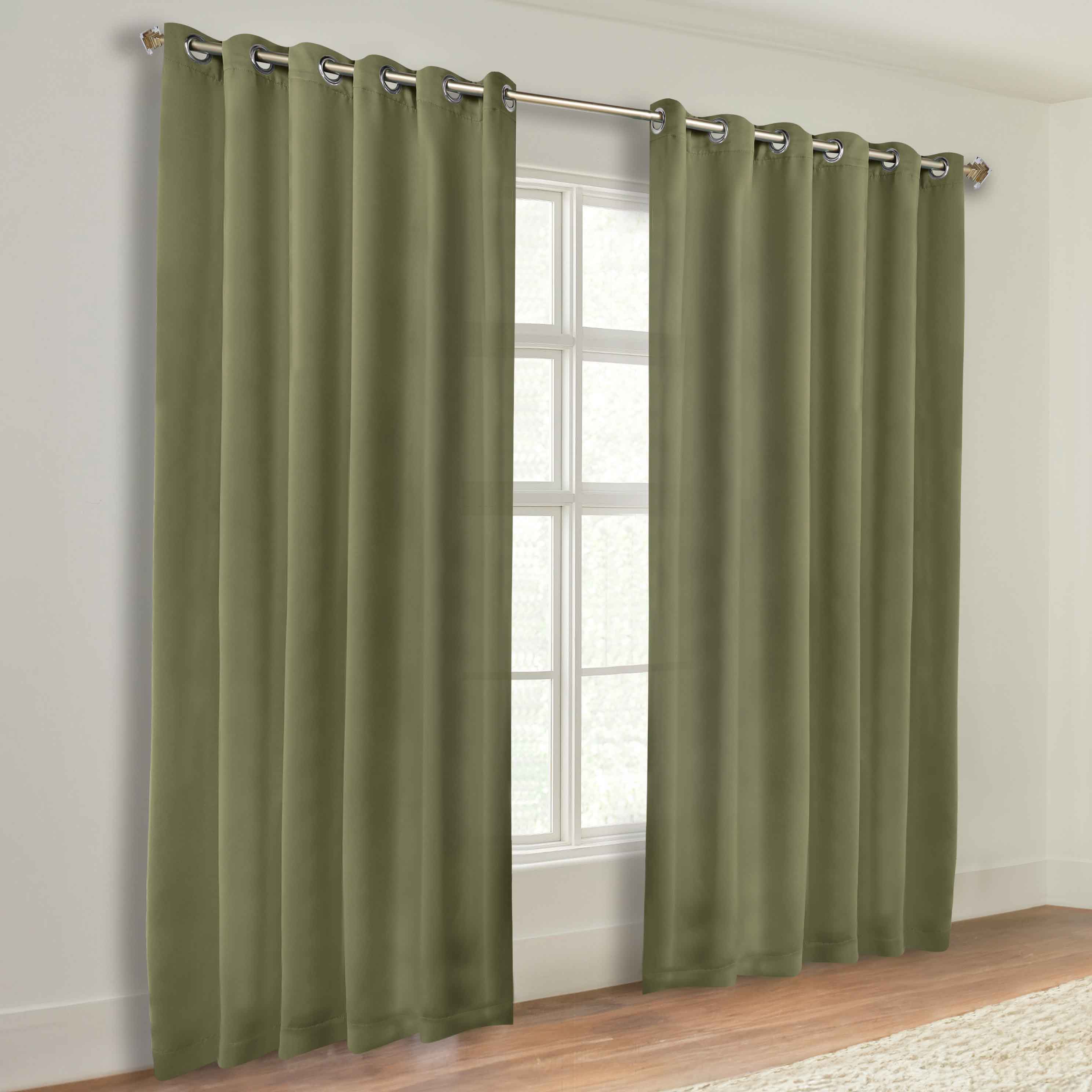Classic Modern Solid Blackout Curtain Panels - Set of 2 for Bedroom & Living Room - Light Blocking Thermal Insulated Window Drapes for Home Decor