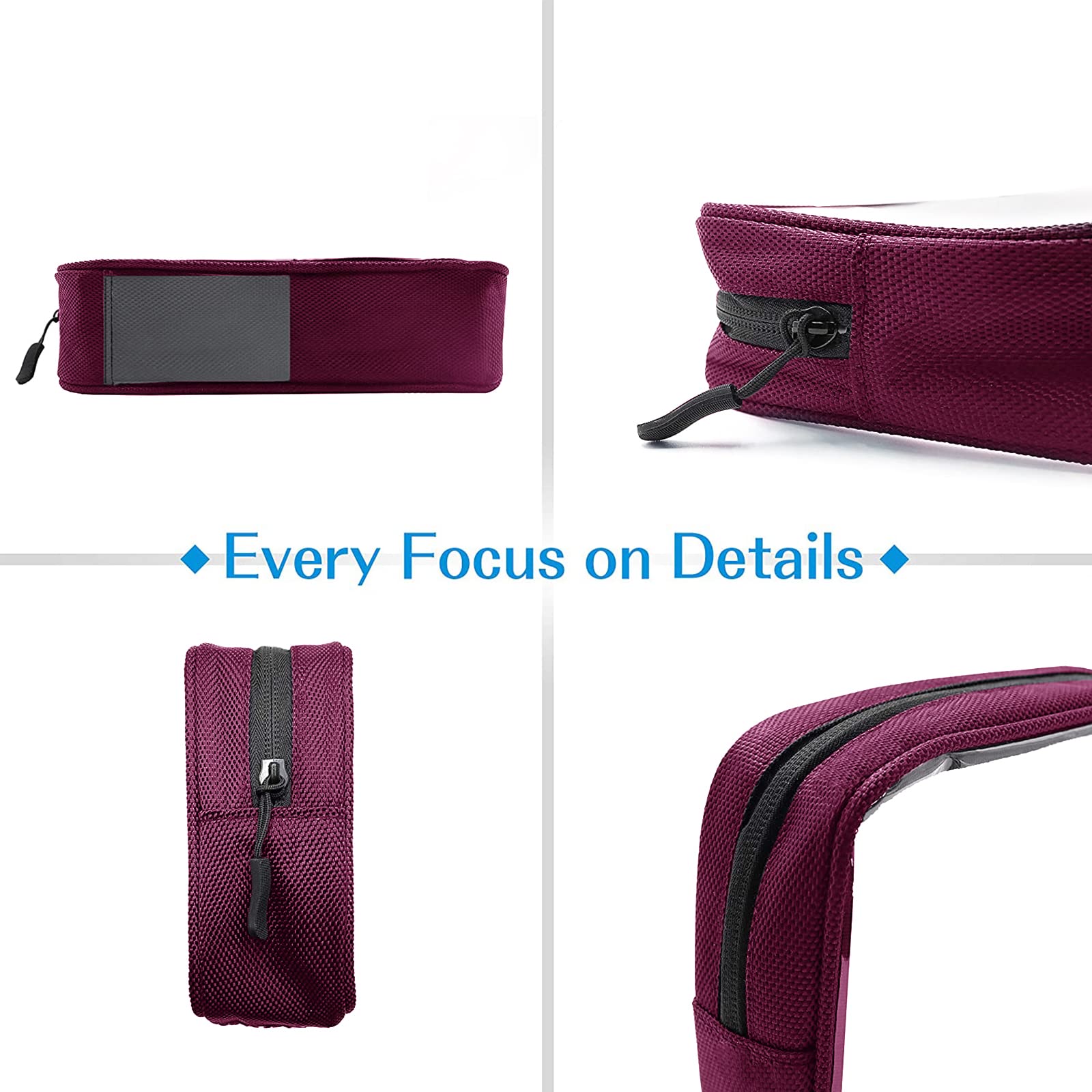 ProCase TSA Approved Clear Toiletry Bag for Travel - Matte Red Travel Organizer Pouch for Liquids, Creams & Cosmetics | Airline Compliant Carry-On Storage | Perfect for Airport Security Checkpoints & Weekend Getaways