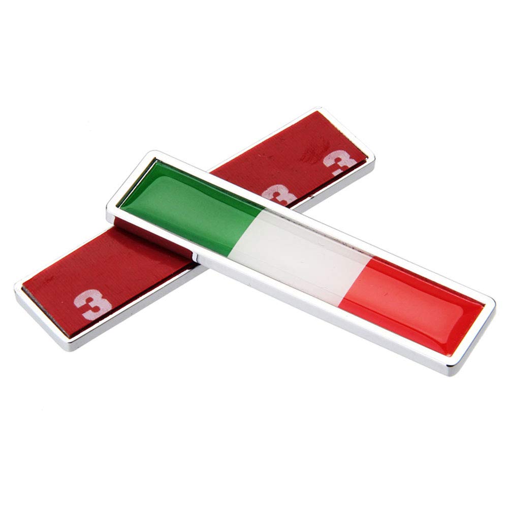 3D Metal Car Sticker - Italy National Flag Auto Decal for Car Body, Trunk, Motorcycle - Durable Aluminum Alloy Personalized Styling Accessory (Perfect for Car Shows, Racing Events & National Pride Display)