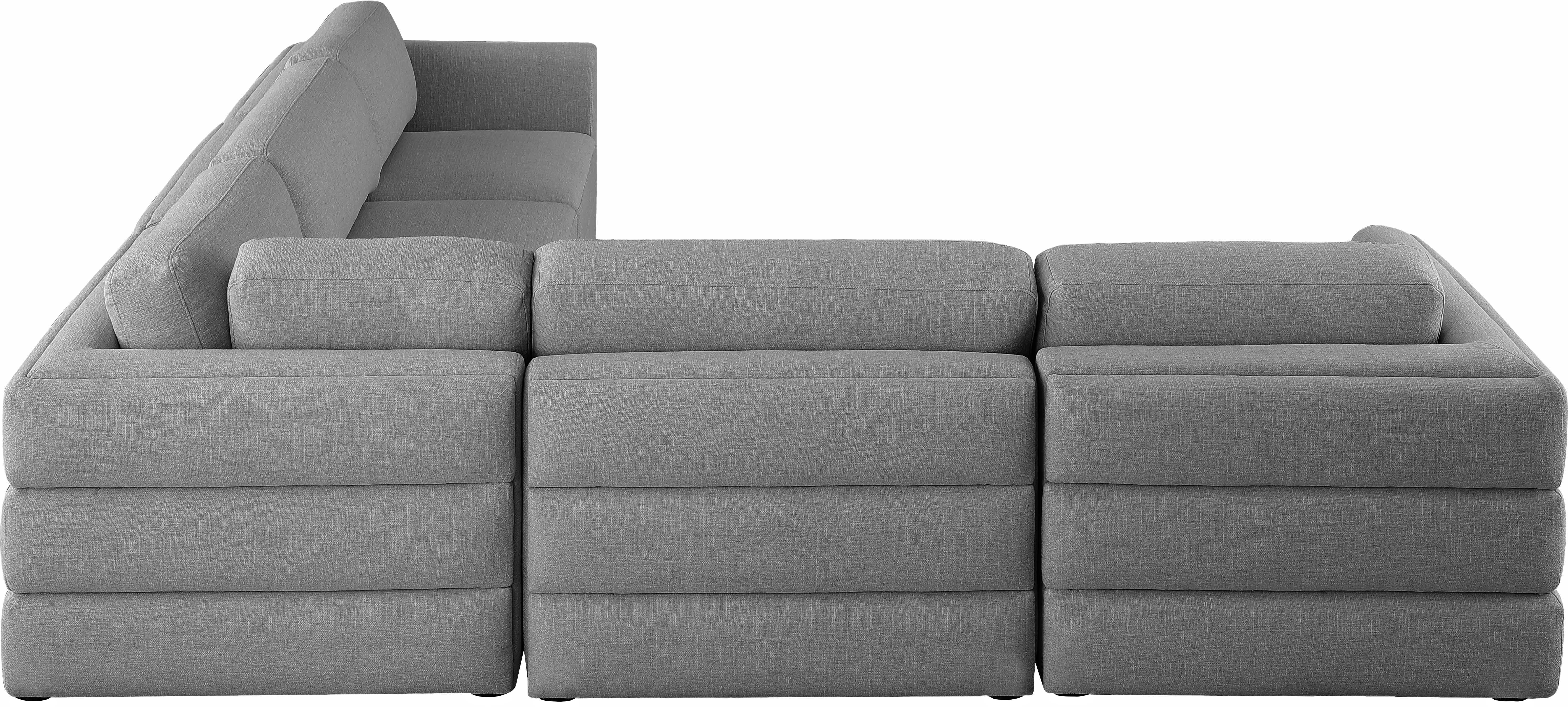 Beckham Durable Linen Texture Fabric Modular Sectional Sofa - Modern Living Room Furniture for Home & Office Comfort
