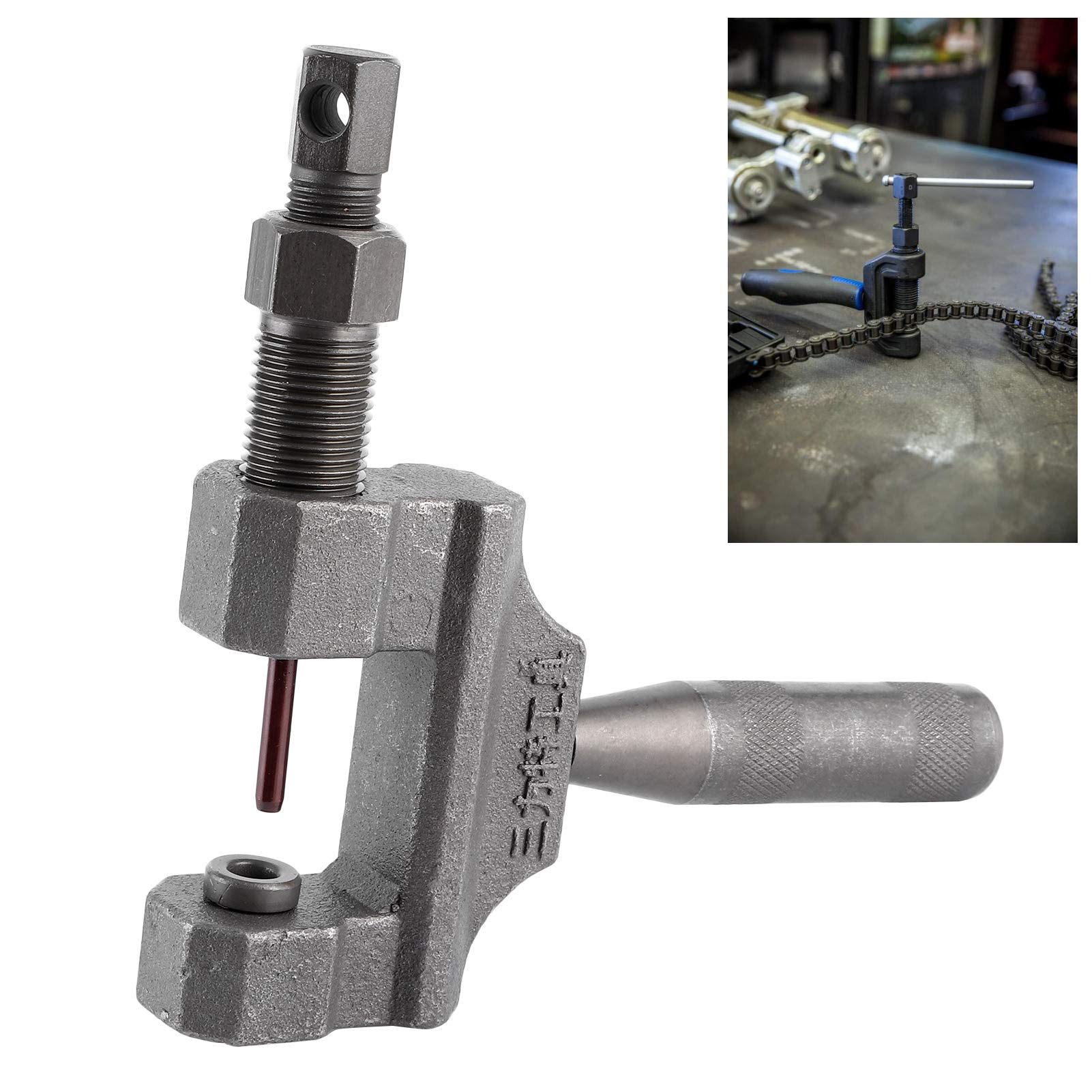 Acouto Universal Motorcycle Chain Breaker & Cutter Tool - Compatible with 420 428 520 525 528 530 Chains for Motorcycle, ATV & Dirt Bike - Professional Chain Splitter & Removal Tool for Road Trips & Off-Road Adventures