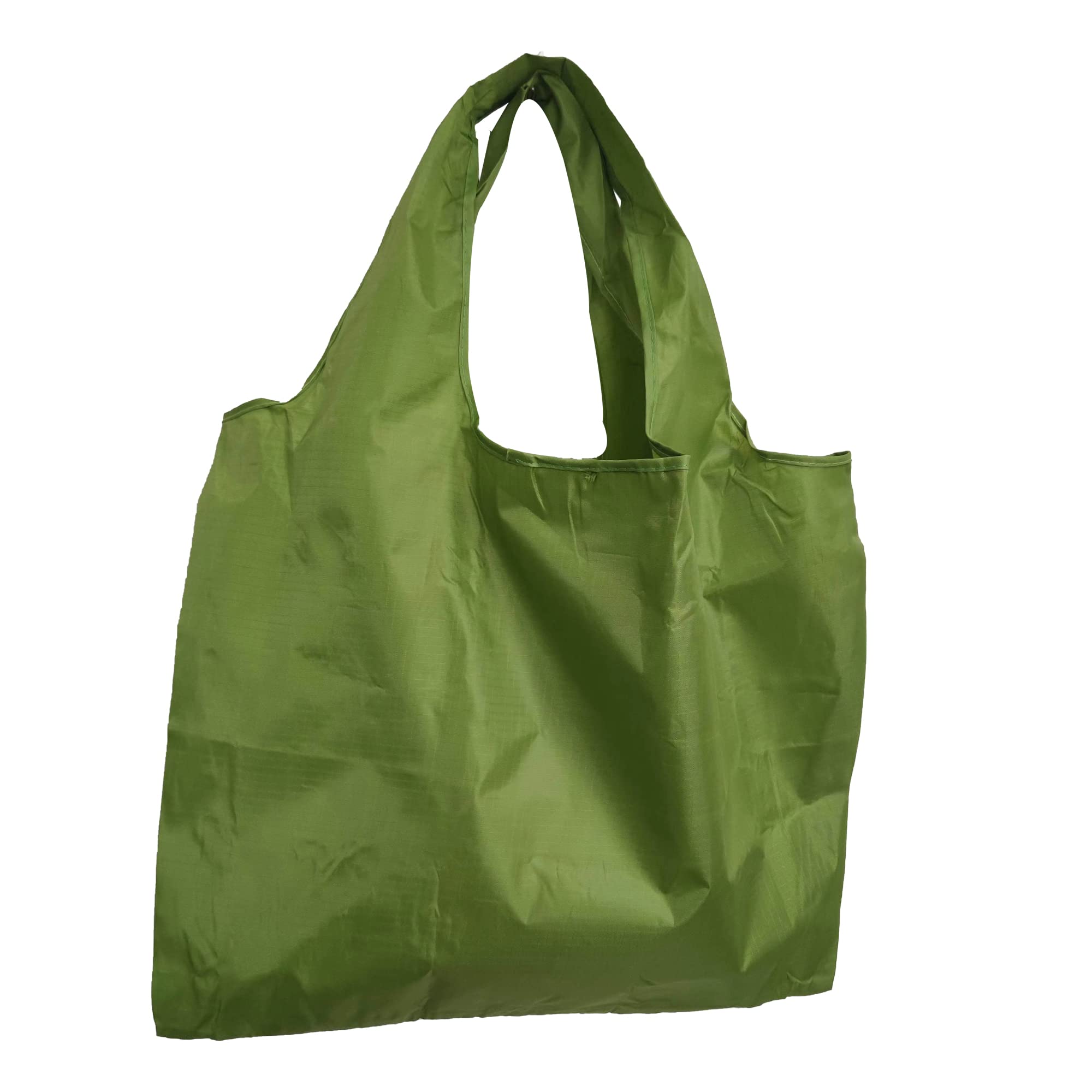 Evohyah Reusable Grocery Tote Bags - 50LBS Capacity Ripstop Nylon Shopping Bags with Geometric Pattern, Foldable & Machine Washable (Large, Green) - Perfect for Grocery Shopping, Farmers Market & Eco-Friendly Lifestyle
