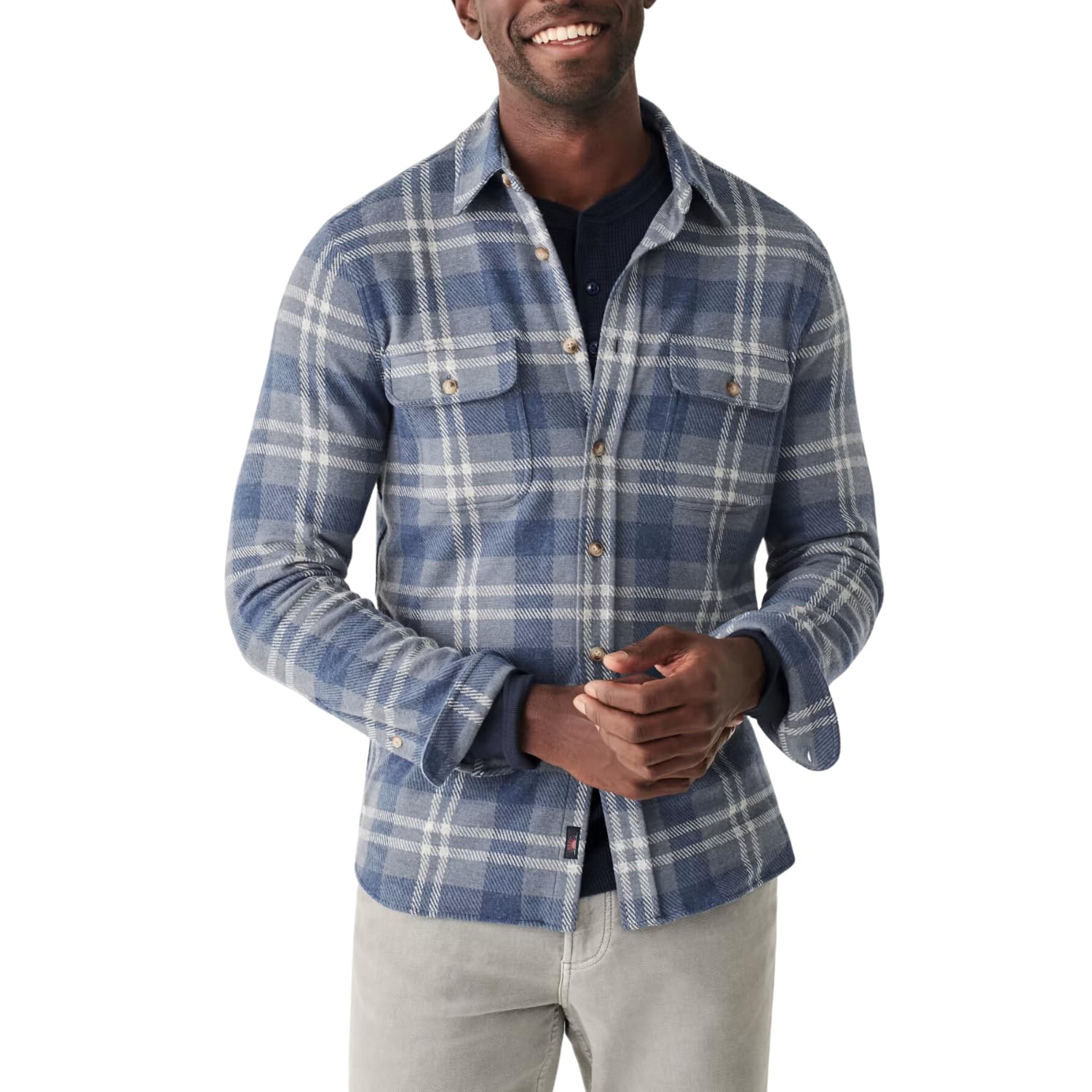 Faherty Men's Legend Sweater Shirt - Soft Cotton Blend Pullover for Casual Wear, Outdoor Activities & Layering | Cozy Fall & Winter Fashion for Men