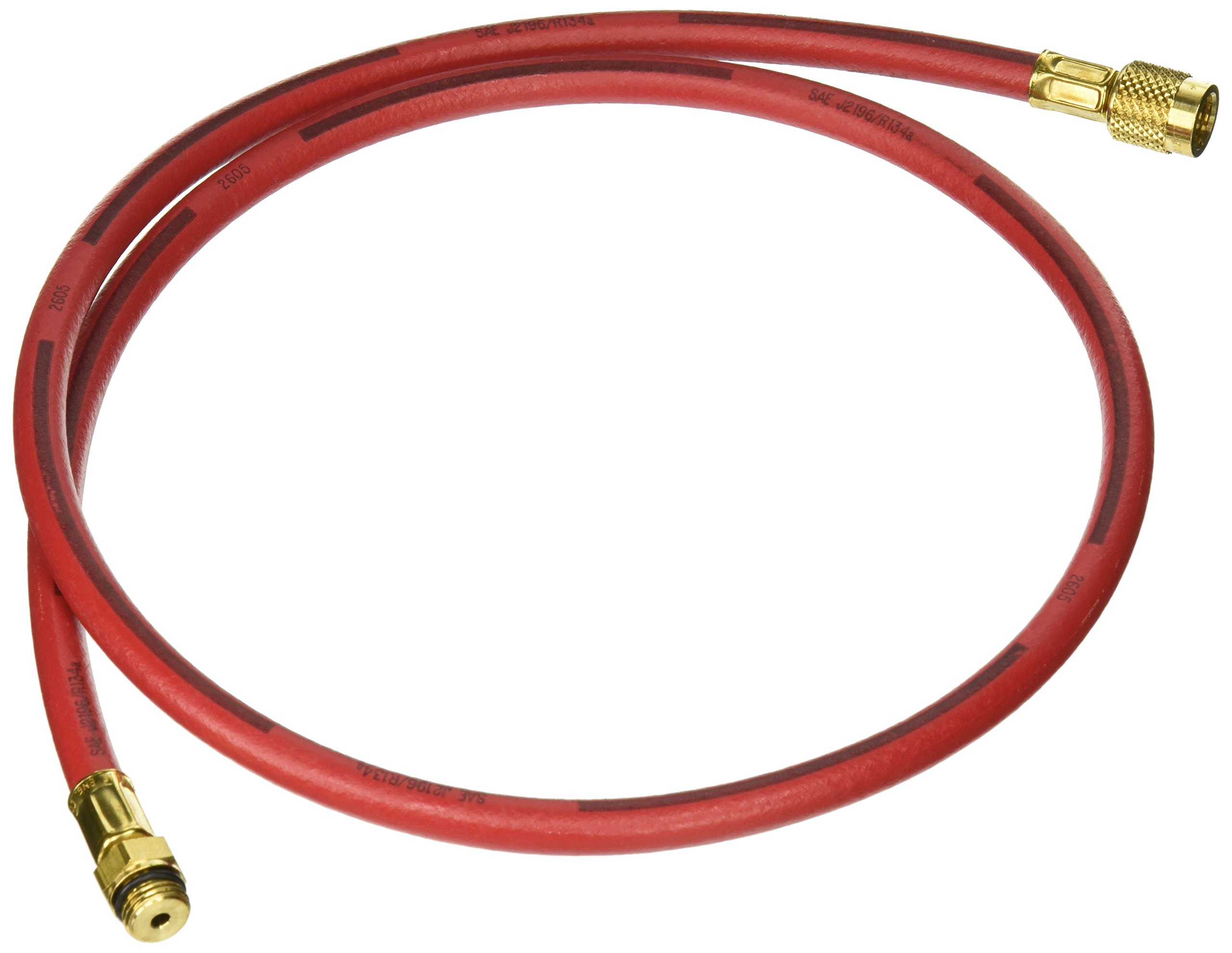 Yellow Jacket 27648 AAM-48 134A Refrigerant Hose - 48 Inch Red for HVAC & Auto AC Repair | Professional Grade R134a Charging Hose
