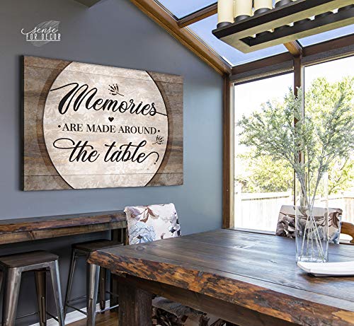 Elegant Framed Wall Art for Kitchen & Dining Room - Brown Wooden Sign Decor - Perfect for Farmhouse, Rustic & Modern Home Interiors