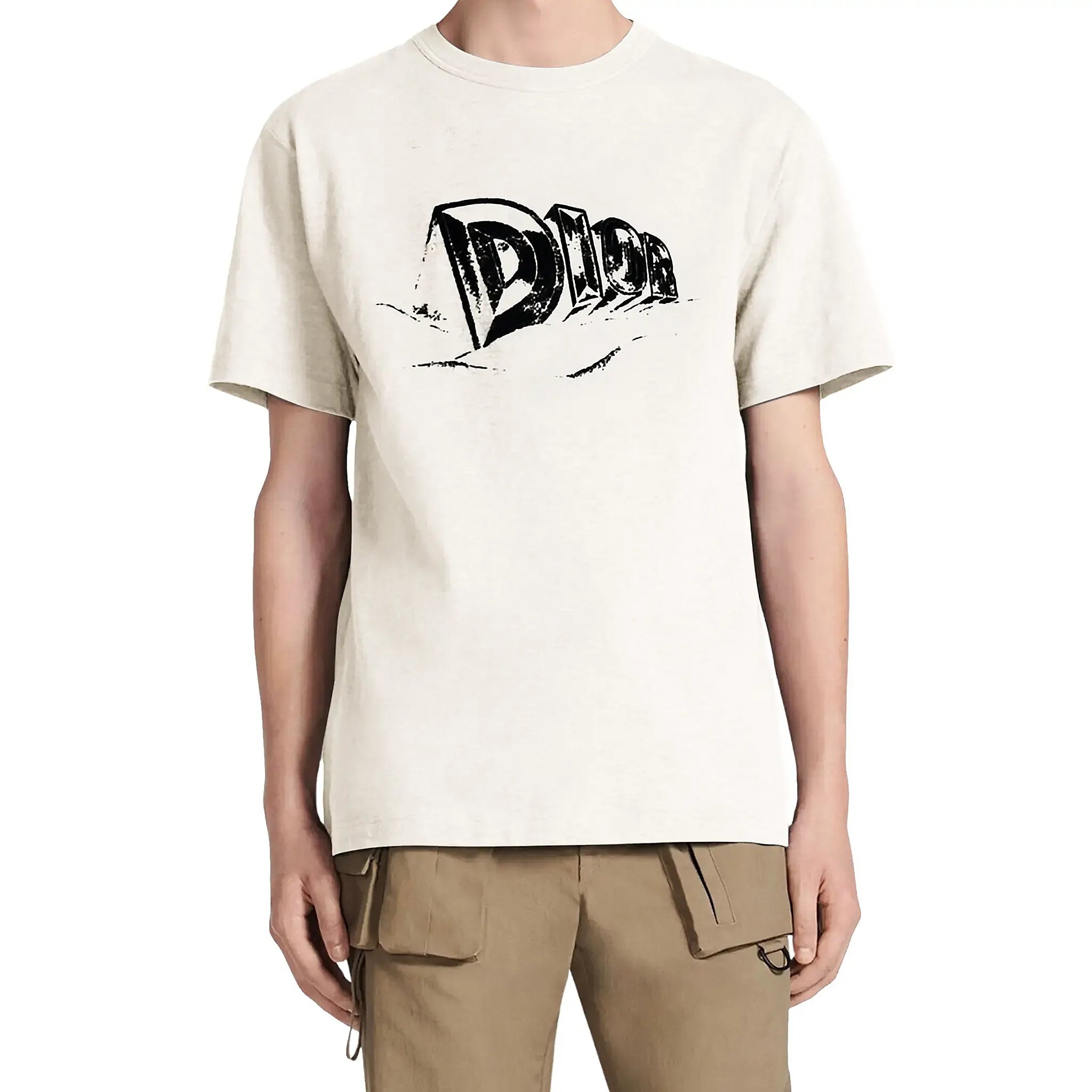 Dior Graffiti White T-Shirt for Men - Stylish Graphic Tee for Casual Wear & Street Fashion | Perfect for Everyday Outfits, Parties & Urban Style