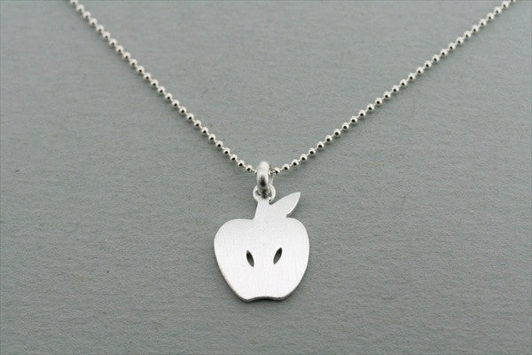 Apple Pendant Necklace with 45cm Ball Chain - Elegant Jewelry Gift for Women, Perfect for Everyday Wear & Special Occasions