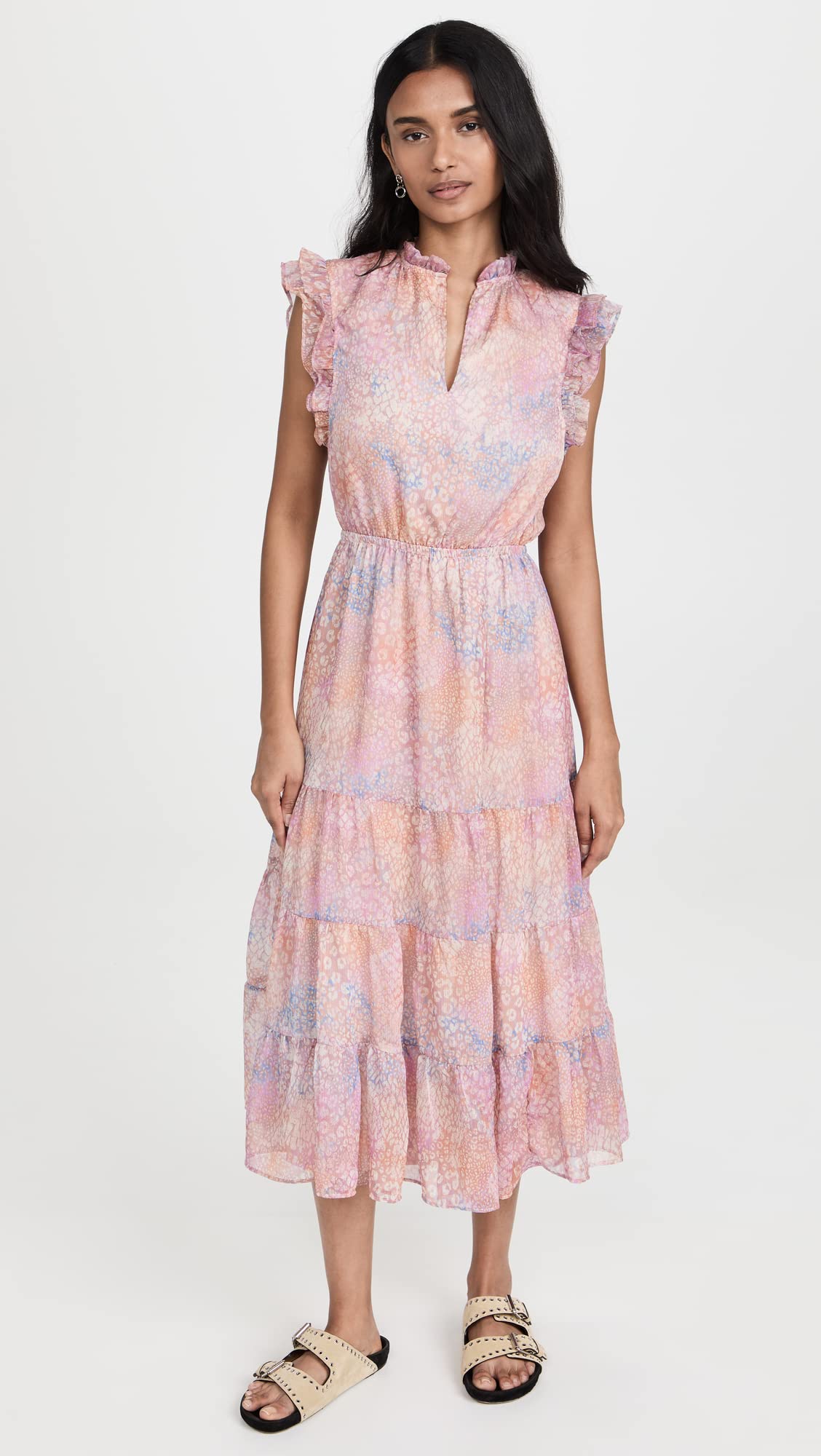 BB DAKOTA Women's Dreaming of Waves Dress - Flowy Summer Beach Dress with Floral Print, Perfect for Vacations, Parties & Date Nights